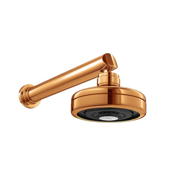Chuveiro com Tubo Reto Parede Deca Acqua Plus Red Gold 1990.GL.CT.RD