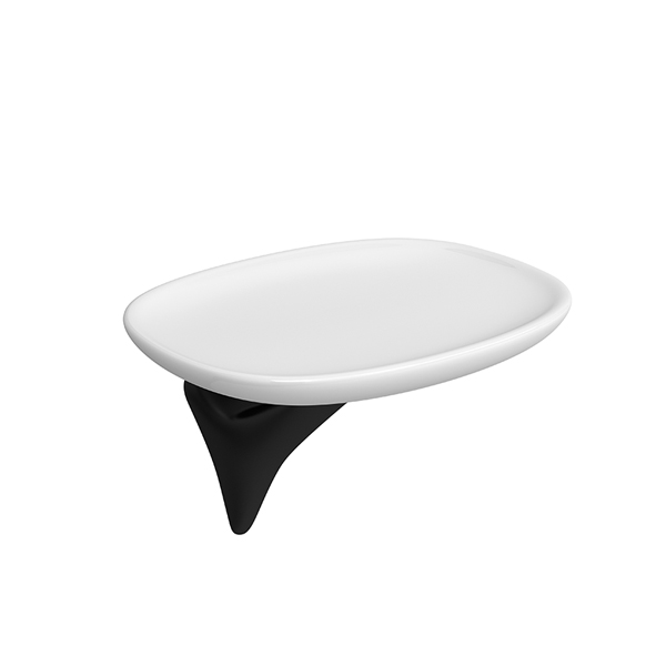 Saboneteira Parede Jader Almeida Deca Black Matte/Branco 2011.BL100.MT.BR