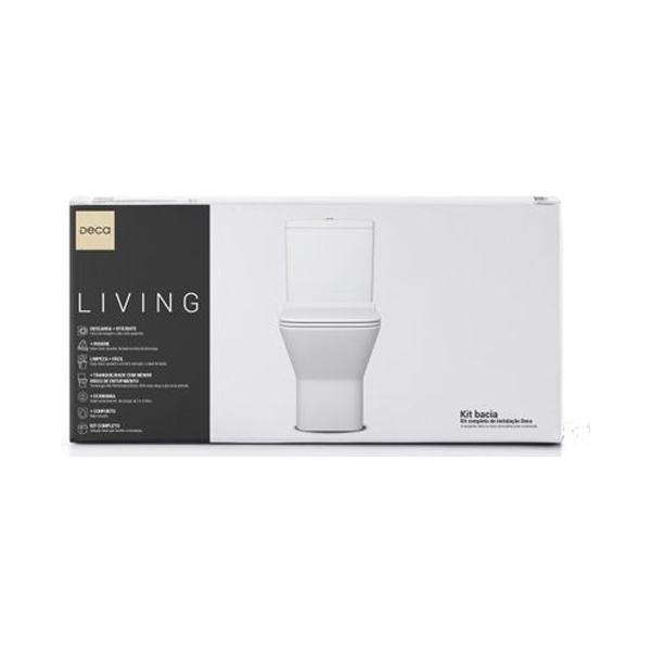 Kit Completo Bacia C/Caixa acoplada Living Deca KP.340.17