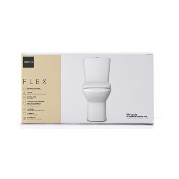 Kit Completo Bacia C/Caixa acoplada Flex Deca KP.380.17