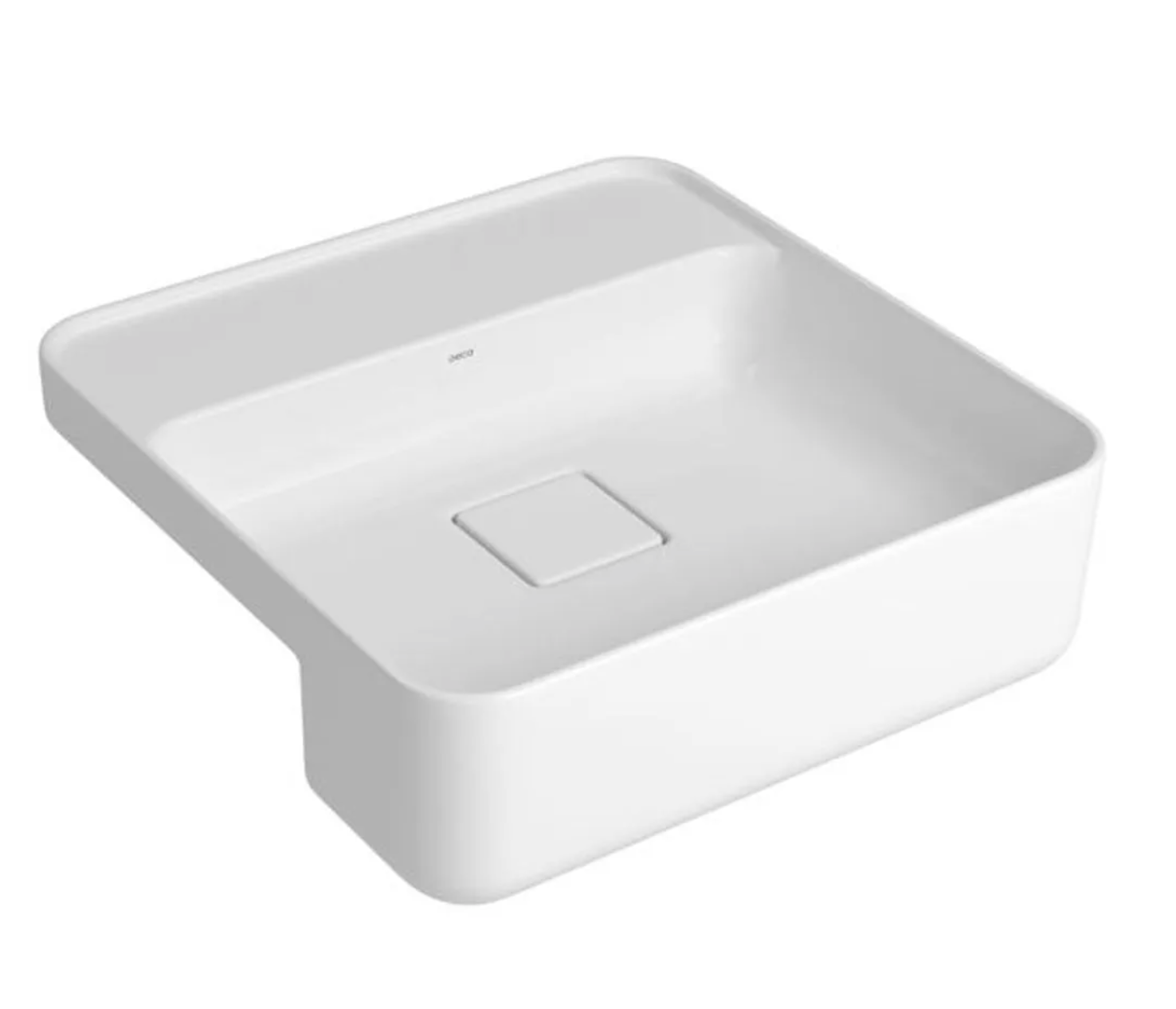 Cuba Slim Semi Encaixe Deca Quadrada Mesa 40cm Branco L.61040.M.17