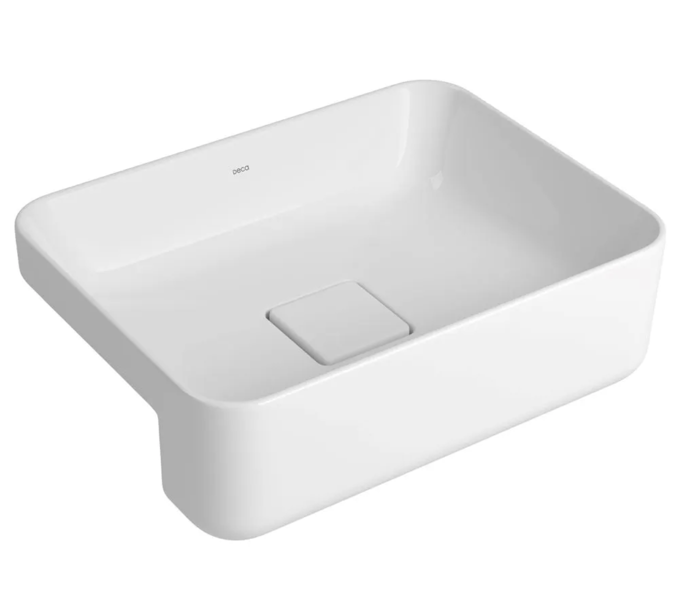 Cuba Slim Semi Encaixe Deca Retangular 40cm Branco L.63040.17