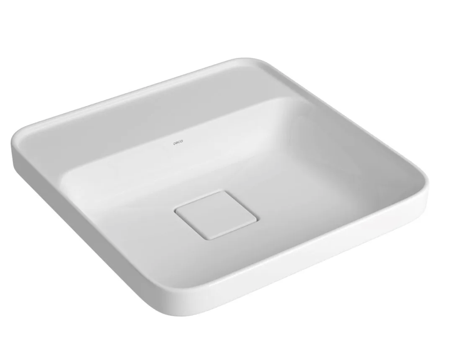 Cuba Slim Sobrepor Deca Quadrada Mesa 40cm Branco L.21040.M.17